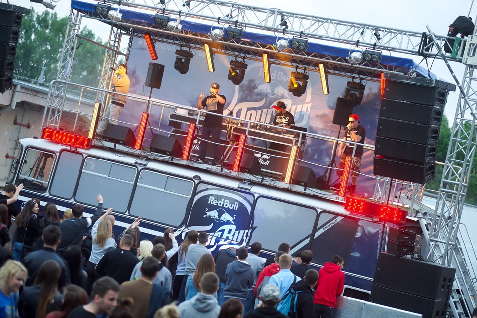 Red Bull Tour Bus