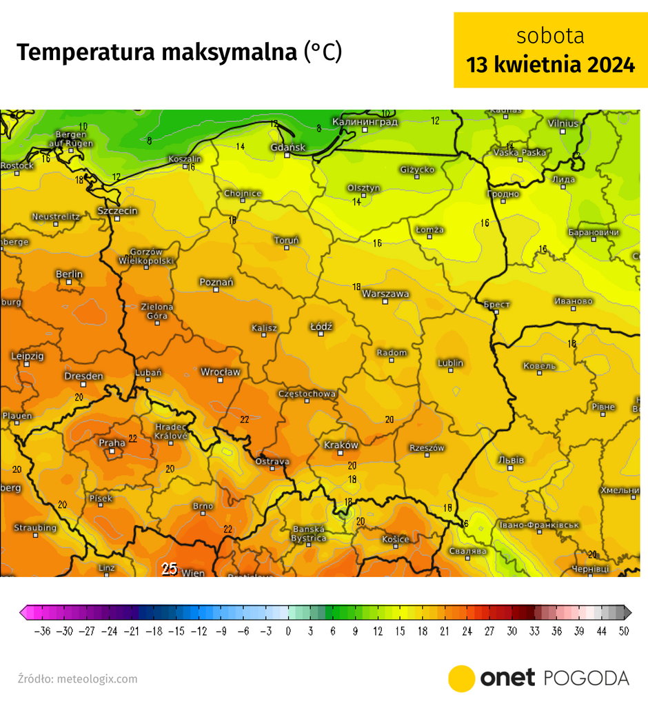 To będzie ciepła, prawdziwie wiosenna sobota