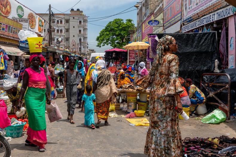 A market in Senegal