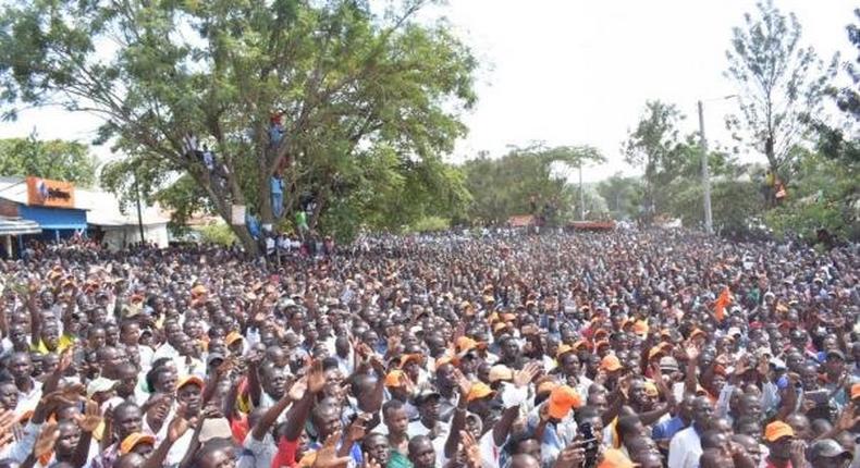 ODM supporters during a rally in Migori County.