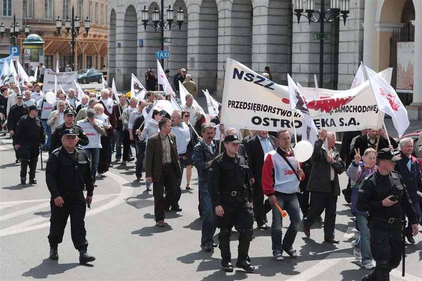 protesty związkowców