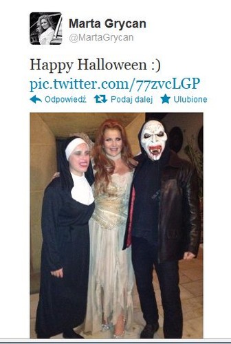 Marta i Wiktoria Grycan przebrane na Halloween