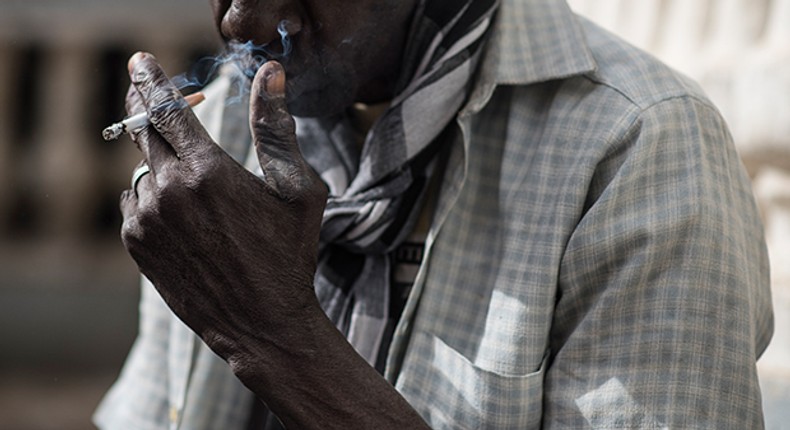 A man smoking