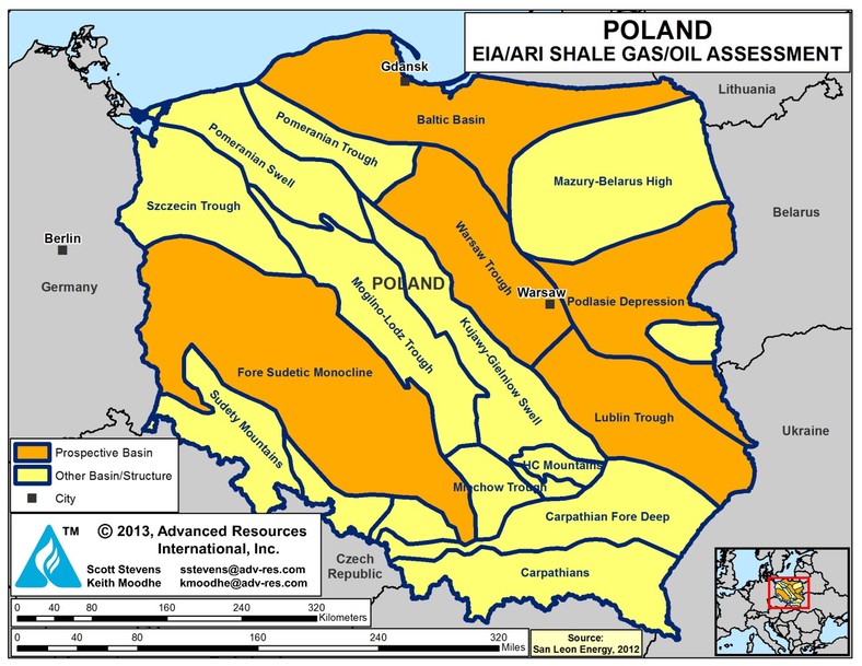 Złoża w Polsce. Źródło: Raport EIA