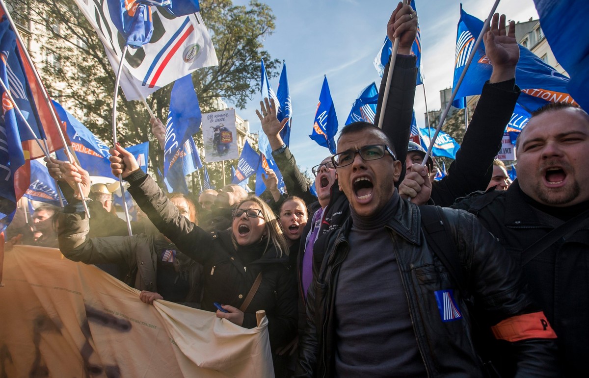 Protest francuskich policjantów
