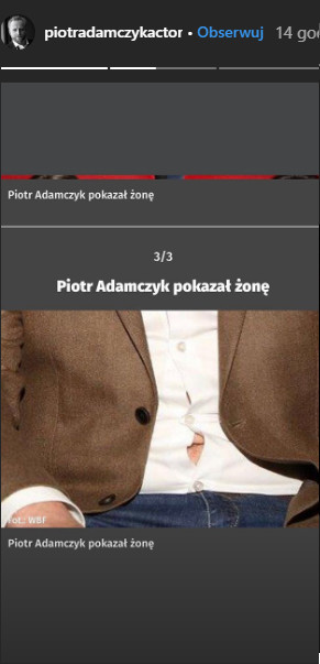 Piotr Adamczyk na Instagramie