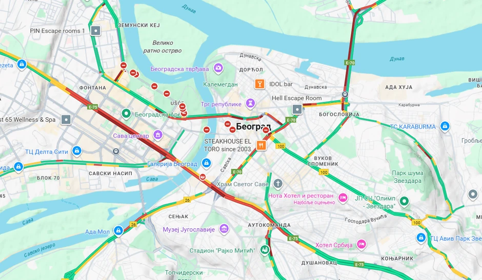 Gužve u Beogradu  12. septembar