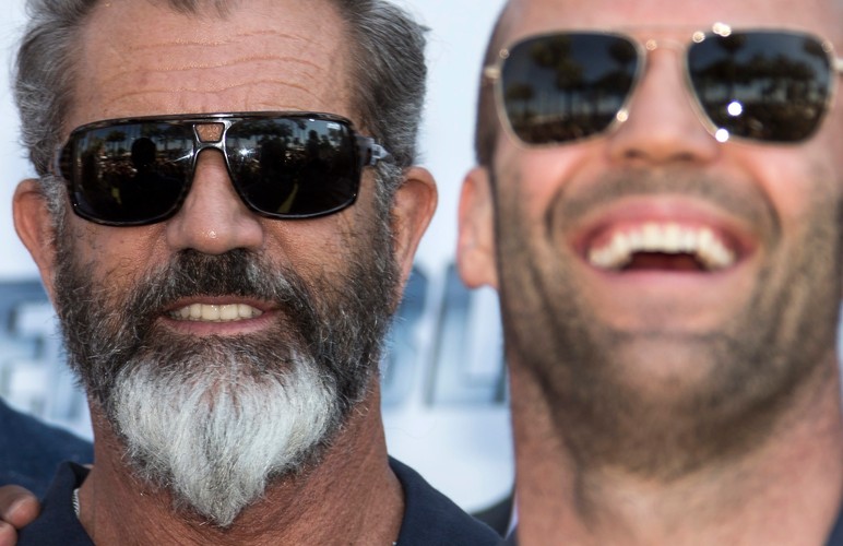 Mel Gibson i Jason Statham na promocji filmu 'Niezniszczalni 3'