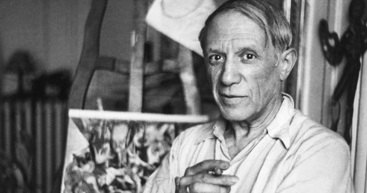Pablo Picasso dejó un dibujo en la calle de Varsovia.  y ha comenzado