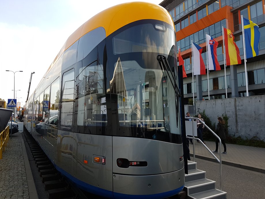 Tramwaj Tramino wyprodukowany dla Lipska