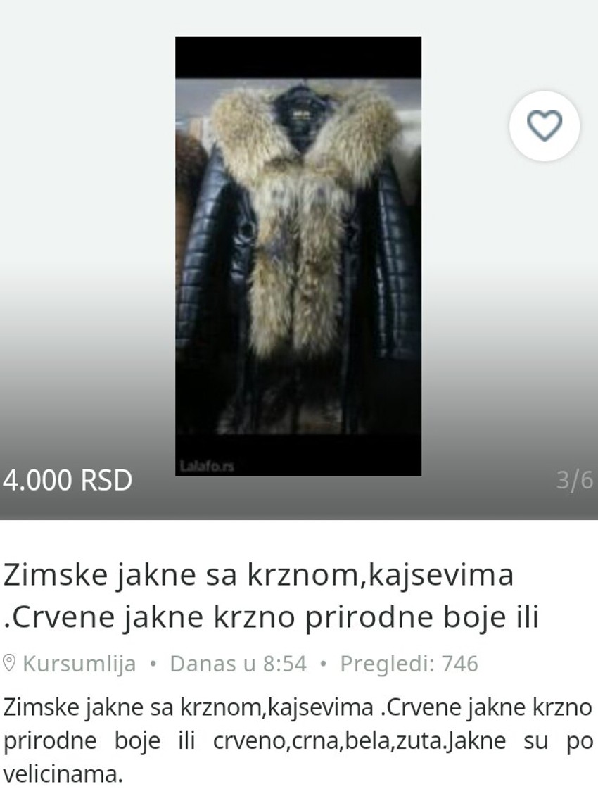 Oglas na internetu na koji je nasela Jelica Mihailović