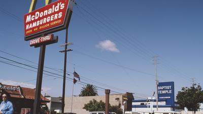 A drive-thru McDonald's in Los Angeles, March 1983.Barbara Alper/Getty Images