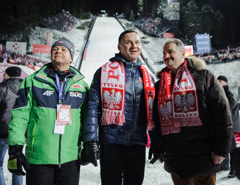 Andrzej Duda spotkał się także z trenerem Apoloniuszem Tajnerem i burmistrzem Zakopanego Leszkiem Dorulą