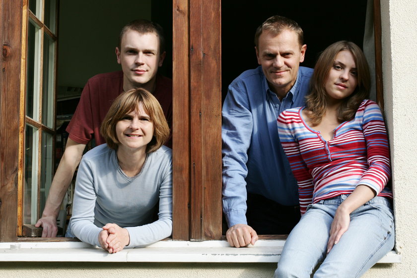 Rodzina Tusków w 2005 r.