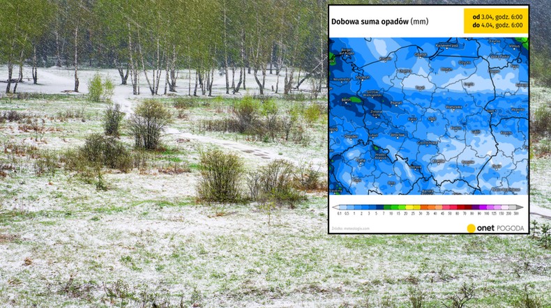 Front za frontem mkną przez Polskę. Miejscami mróz i śnieg (mapy: meteologix.com)