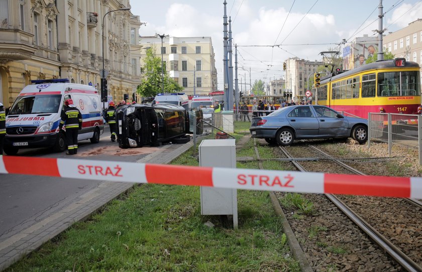 Wypadek na Kościuszki w Łodzi