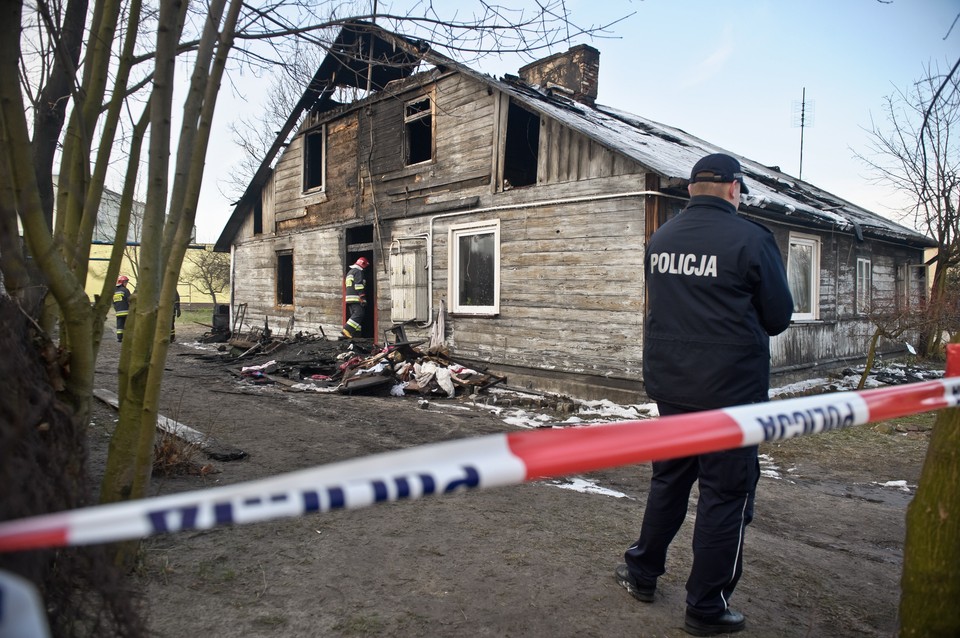 Pożar domu w Białej Podlaskiej