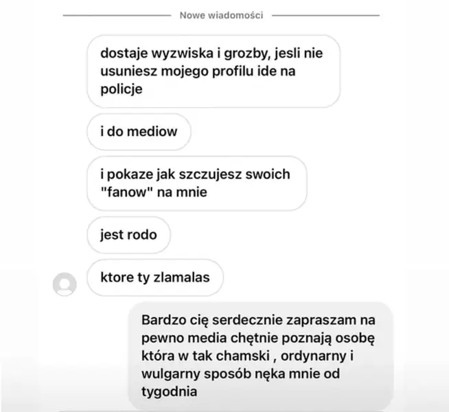 W obronie aktorki stanęli jej fani, co nie spodobało się hejterce