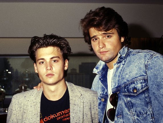 Johnny Depp i Peter DeLuise, 1987 r.