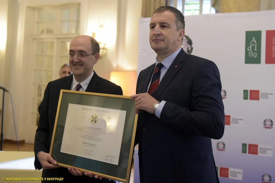 Ambasador Italije Karlo Lo Kašo i Dejan Savić