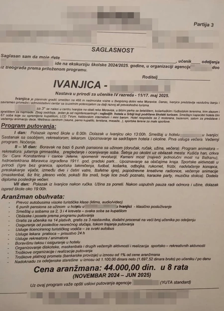 Oz-k9kpTURBXy8zOGNkMWYzZjEyM2NkMGIwNzIzYmE4YmRjNjRkODk5My5qcGeRkwLNAcIA3gACoTAFoTEC Papreno, roditelji očajni: Za ekskurziju od 2 noći i rekreativnu od šest, 75.000 dinara!