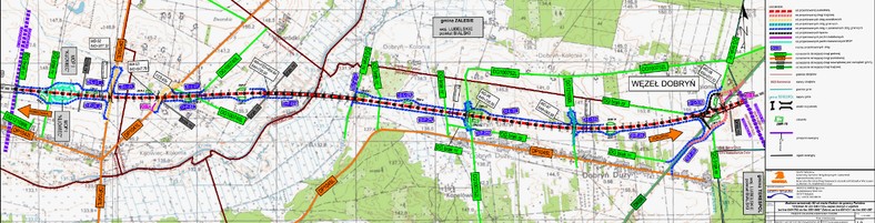 Budowa nowego odcinka A2_mapa