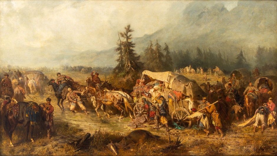 Józef Brandt "Powrót z wyprawy wiedeńskiej" (1865)