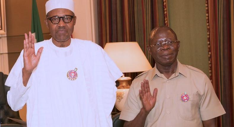 Nigerians appreciate APC better under my leadership - Oshiomhole boasts as he meets Buhari  [This Day Live]