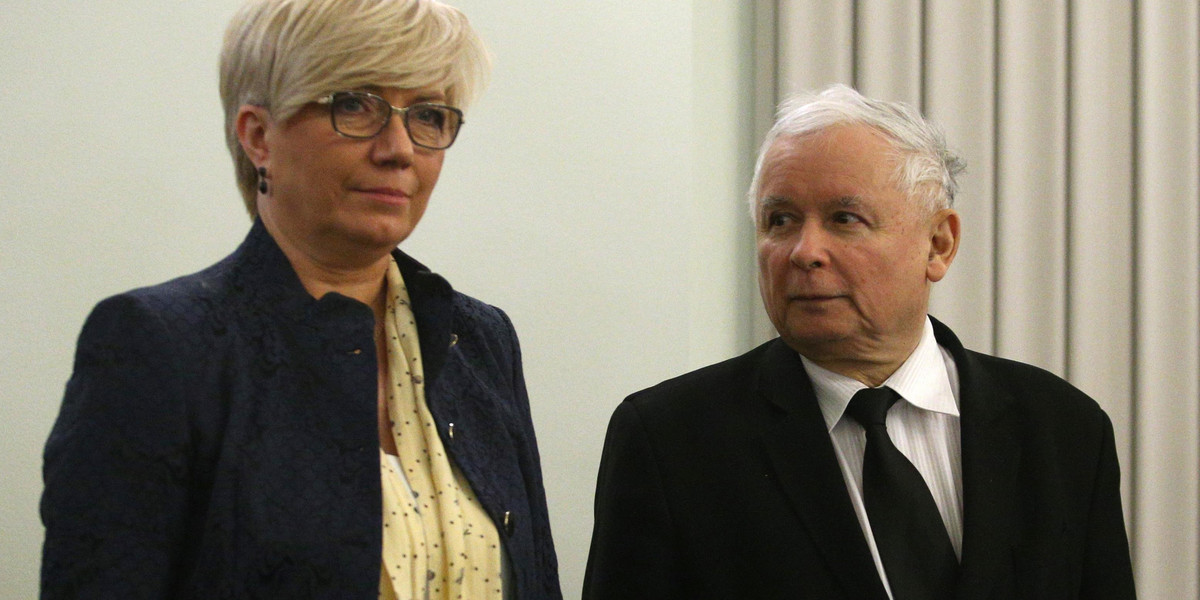 Na zdjęciu: Julia Przyłębska, obecna prezes TK i Jarosław Kaczyński, prezes PiS.