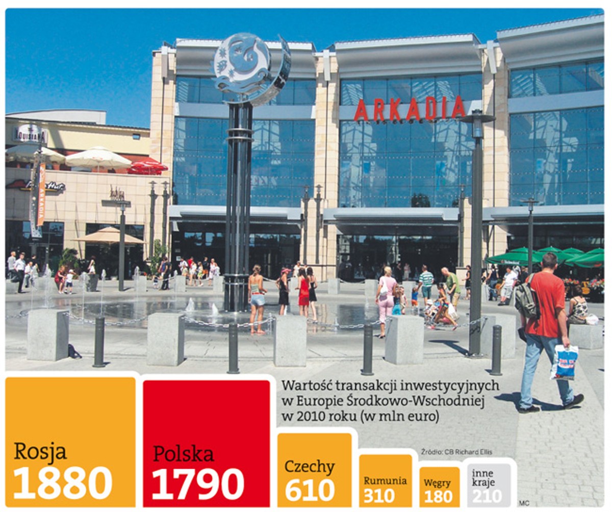 Wartość transakcji inwestycyjnych w Europie Środkowo-Wschodniej w 2010 roku (w mln euro)