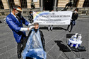 Protest fryzjerów w Neapolu