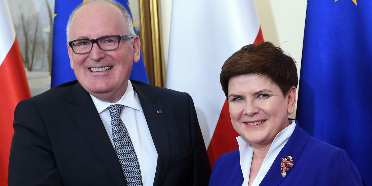 Szydło spotkała się z Timmermansem