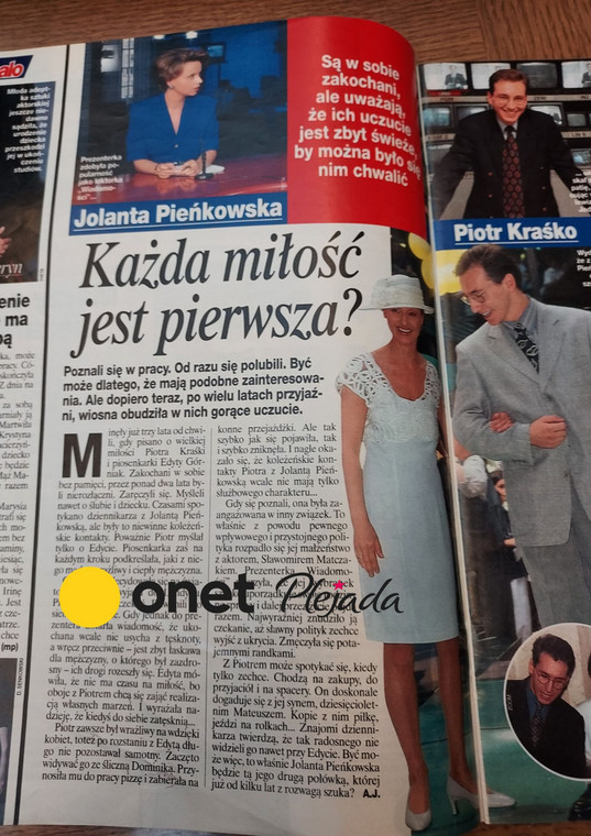 O bliskiej relacji Jolanty Pieńkowskiej i Piotra Kraśki donosił magazyn "Halo"