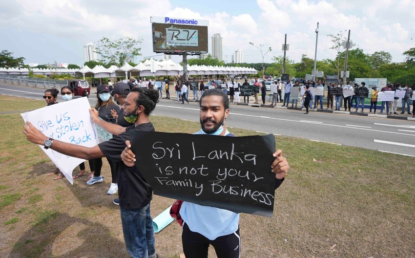 Antivladini protesti na Šri Lanki