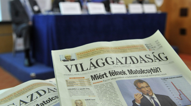 Deák Bálint váltja Mezősi Tamást a Világgazdaság főszerkesztői székében / Fotó: MTI - Kovács Attila