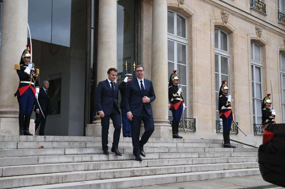 Aleksandar Vučić i Emanuel Makron