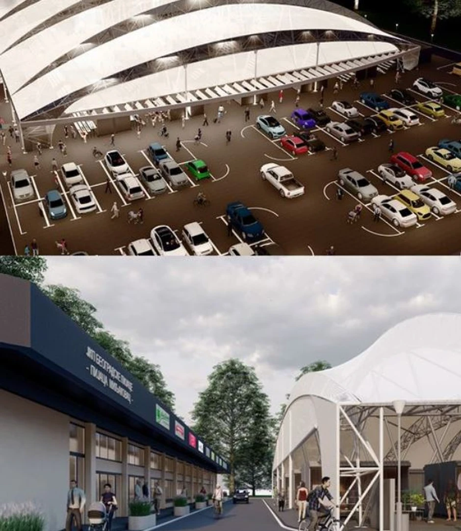 Budući izgled - parking, pijaca