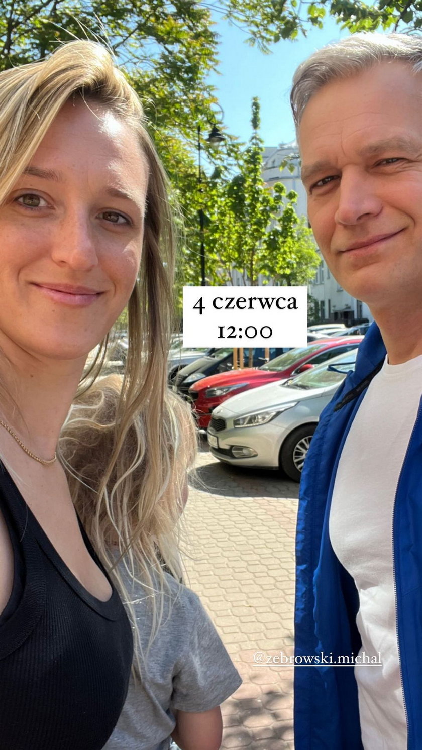 Michał Żebrowski z żoną.