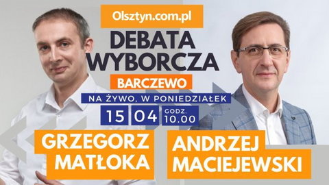 LIVE! Grzegorz Matłoka kontra Andrzej Maciejewski. Debata kandydatów na urząd burmistrza Barczewa