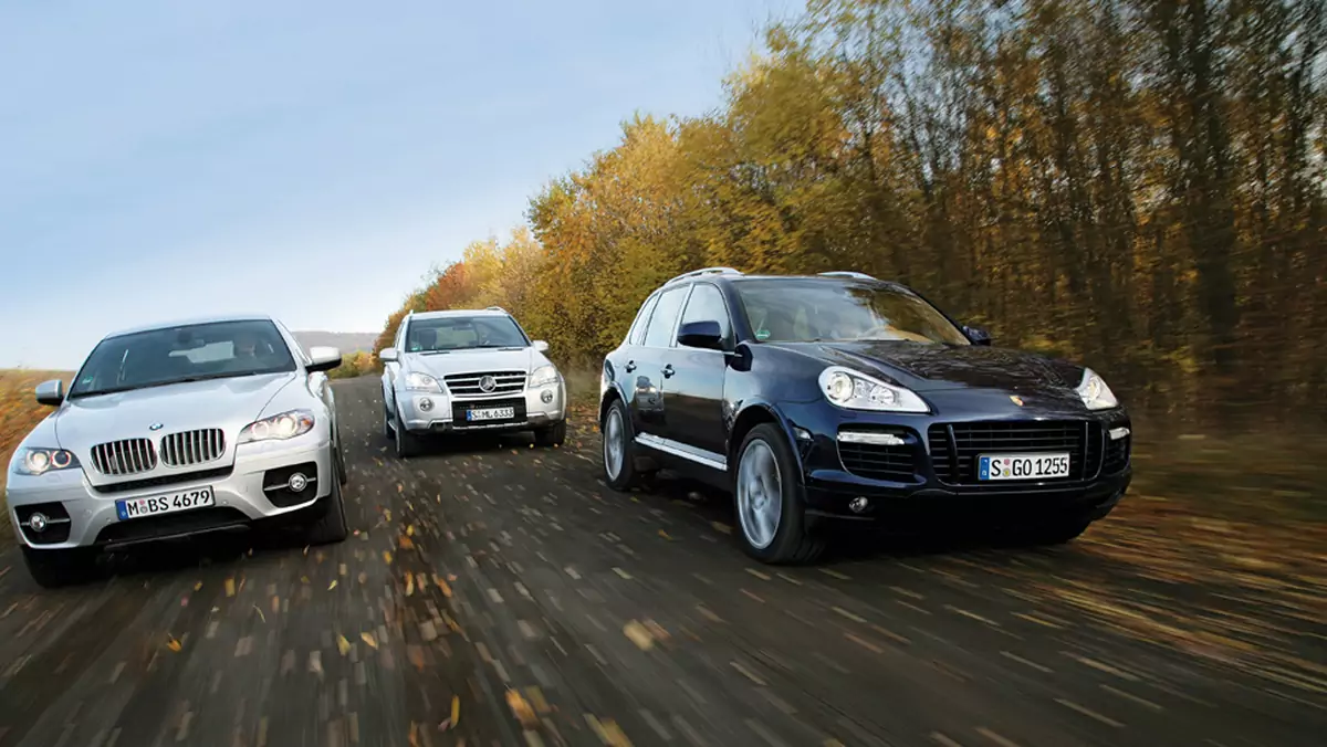 BMW X6 kontra Mercedes ML i Porsche Cayenne - Suv-y czy gti?