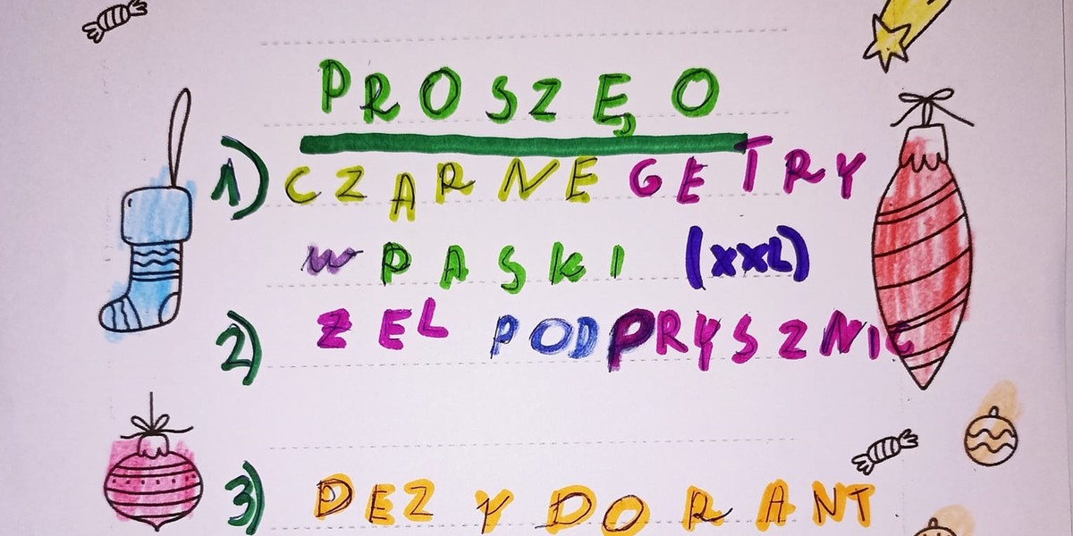 List do świętego Mikołaja z DPS w Łodzi. Akcja pomocy dla samotnych