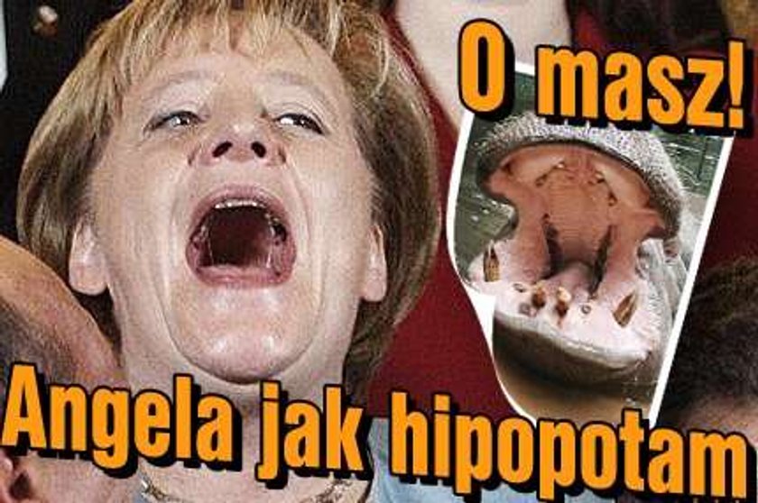 O masz! Angela jak hipopotam. FOTO!