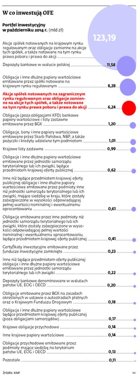 W co inwestują OFE