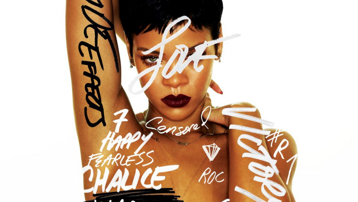 Rihanna podała tytuł swojej siódmej płyty, a także zaprezentowała okładkę wydawnictwa. Na zdjęciu gwiazda pozuje topless, a jej ciało przykrywają czarne i białe napisy.