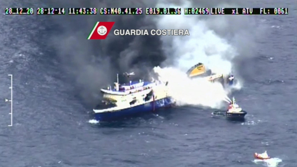 AT SEA GREECE ITALY FERRY ACCIDENT (Rescue operations of the ferry Norman Atlantic)