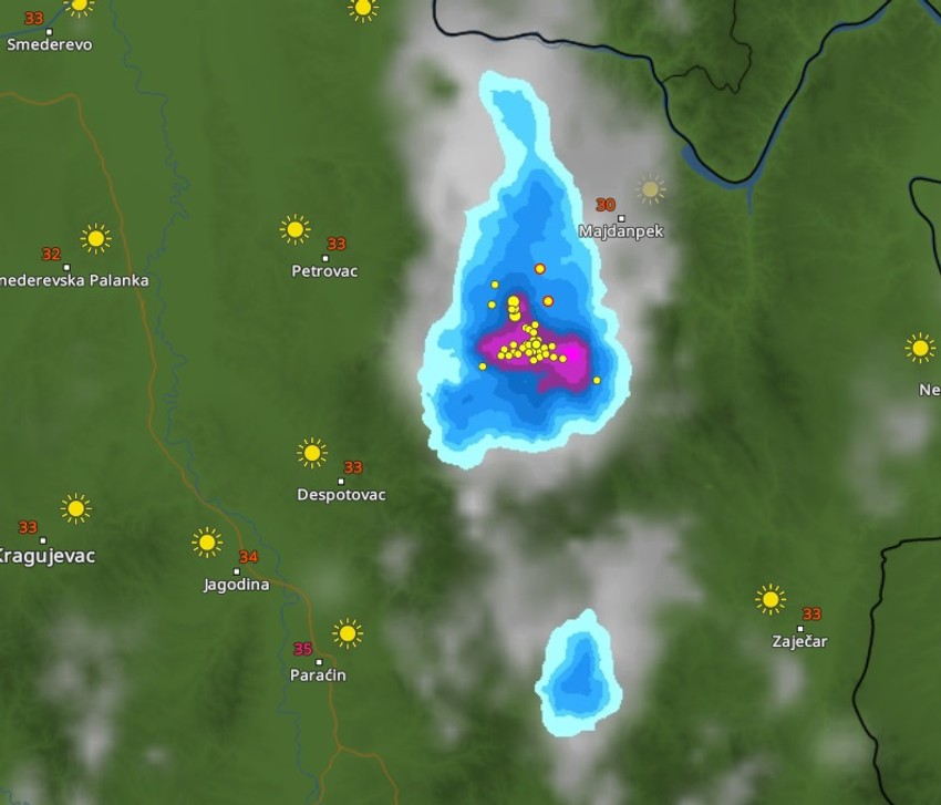 Kiša kod Majdanpeka