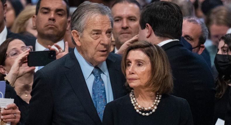 House Speaker Nancy Pelosi and her husband Paul Pelosi, attend a Holy Mass  led by Pope Francis in St. Peter's Basilica in June.Stefano Costantino/SOPA Images/LightRocket via Getty Images