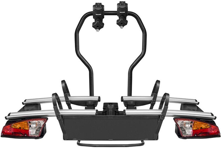 Menabo Antares 2 will be your best companion if you want to safely deliver two bikes on a tow hook. You can close your bikes and the holder, of course it is tilted