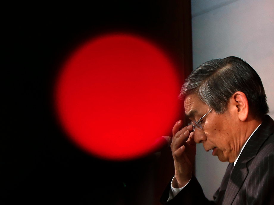 Bank of Japan (BOJ) Governor Haruhiko Kuroda during a news conference at the BOJ headquarters in Tokyo.