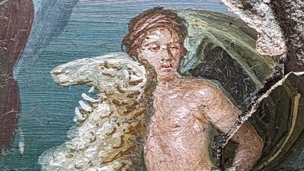 Fresk w Pompejach przedstawiający Fryksosa i Helle